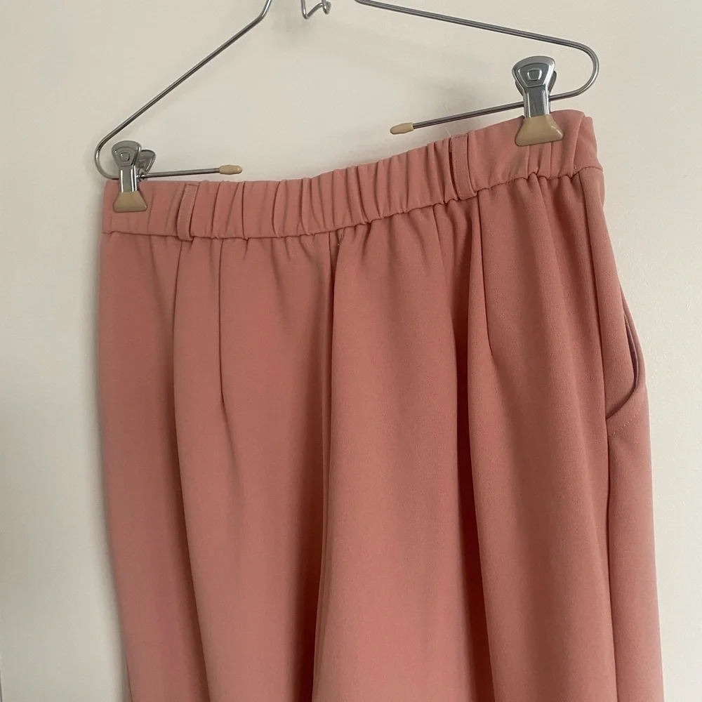 URBAN HERITAGE Elastic Waist pink wide leg polyester pants Size 11/12 - Picture 7 of 12